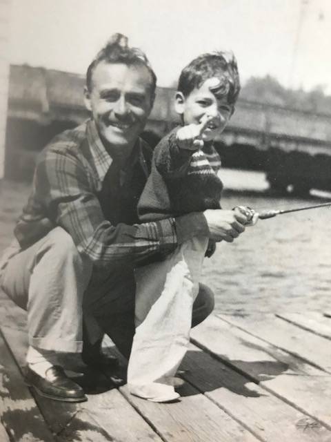 Len Handler Fishing as a Child